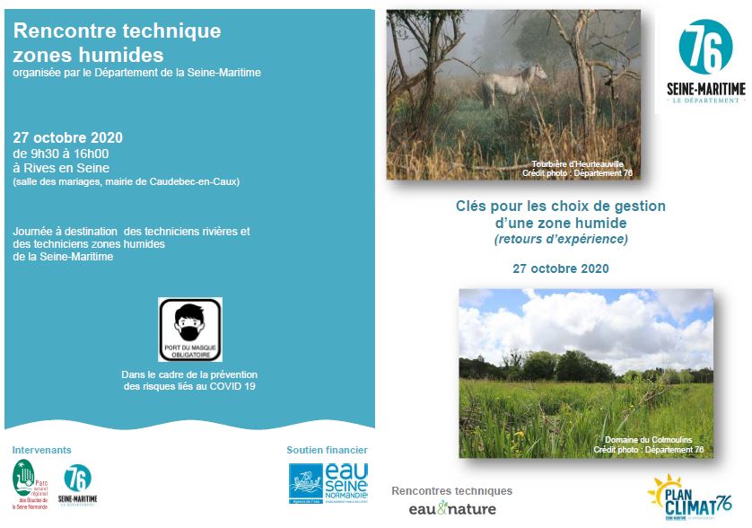 [27 octobre 2020] Clés pour les choix de gestion d’une zone humide (retours d’expérience) – Rencontre technique de la CATEnR