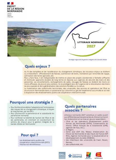 Littoraux normands 2027 : Stratégie régionale de gestion intégrée de la bande côtière