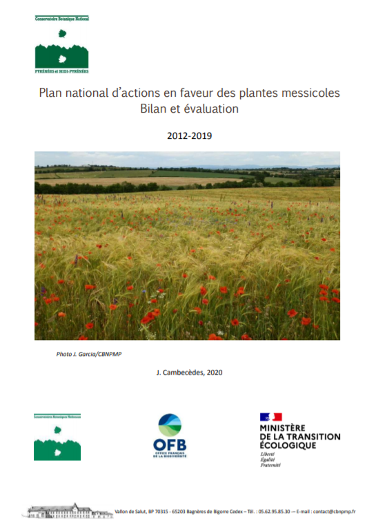 Plan national d’actions en faveur des plantes messicoles. Bilan et évaluation 2012-2019