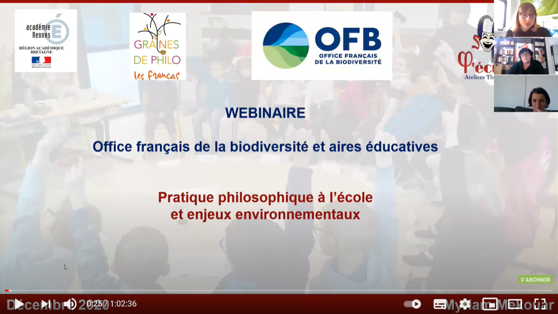 Office français de la biodiversité et aires éducatives – Pratique philosophique à l’école et enjeux environnementaux