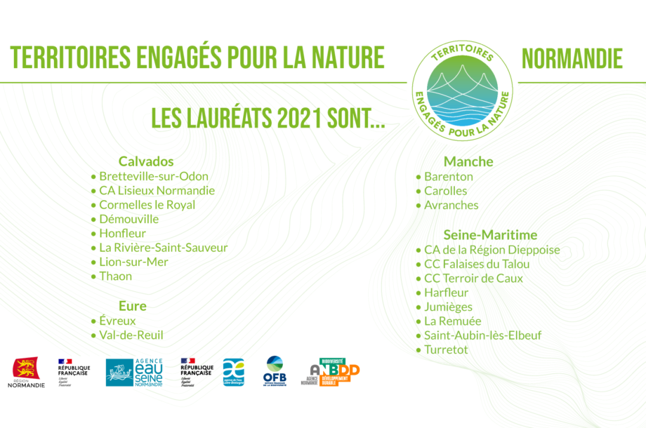 21 nouveaux « Territoires Engagés pour la Nature » en Normandie pour 2021