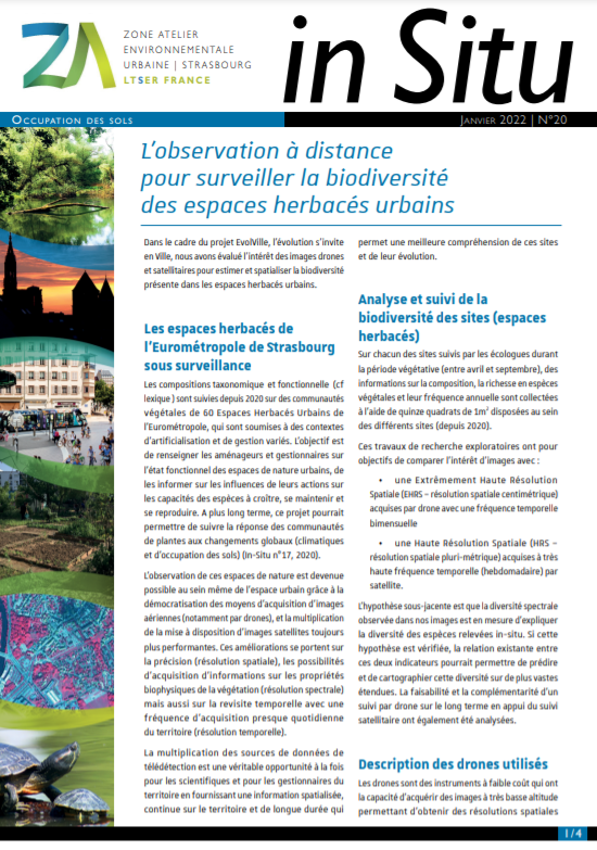 L’observation à distance pour surveiller la biodiversité des espaces herbacés urbains