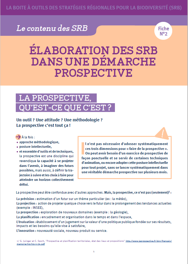 Stratégies régionales pour la biodiversité – Boîte à outils SRB