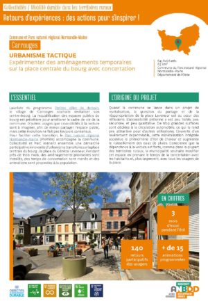 [Retours d’expériences] Urbanisme tactique : expérimenter des aménagements temporaires sur la place centrale du bourg avec concertation