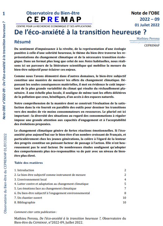 De l’éco-anxiété à la transition heureuse ?