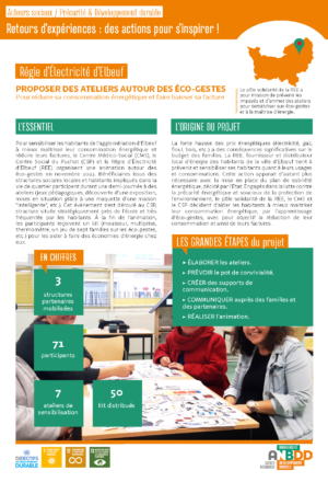 [Retours d’expériences] Proposer des ateliers autour des éco-gestes : pour réduire sa consommation énergétique et faire baisser sa facture