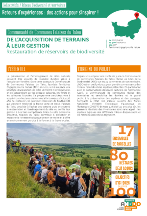 [Retours d’expériences] De l’acquisition de terrains à leur gestion : restauration de réservoirs de biodiversité