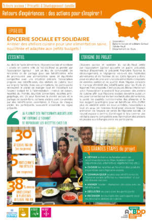 [Retours d’expériences] Épicerie sociale et solidaire : animer des ateliers cuisine pour une alimentation saine, équilibrée et adaptée aux petits budgets !