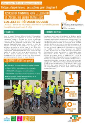 Collecter-réparer-rouler : l’ANLAJT sécurise les trajets domicile-travail des jeunes travailleurs rouennais à vélo