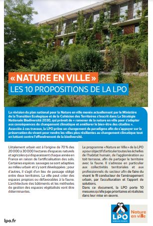« Nature en Ville » : les 10 propositions de la LPO