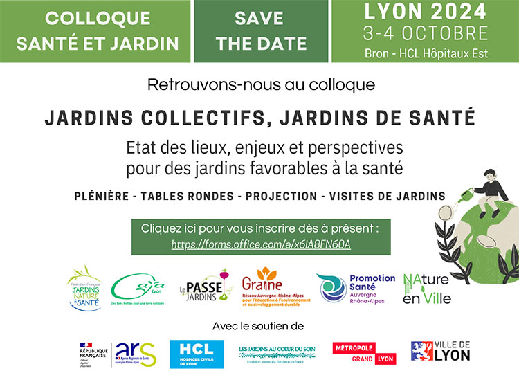[Colloque] Jardins collectifs, Jardins de santé – État des lieux, enjeux et perspectives pour des jardins favorables à la santé