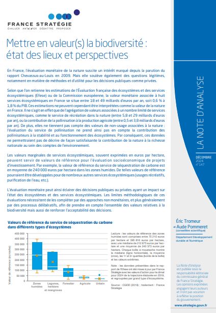 Mettre en valeur(s) la biodiversité : état des lieux et perspectives