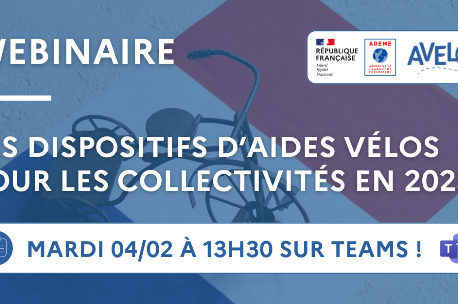 [Webinaire] Dispositifs d’aides vélo de l’ADEME en 2025 pour les collectivités