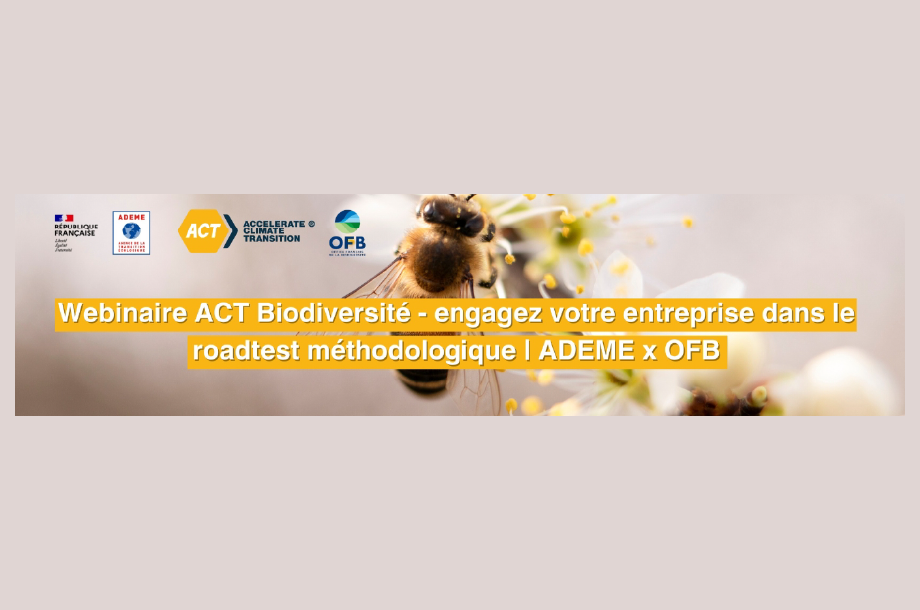 [Webinaire] ACT Biodiversité – engagez votre entreprise dans le roadtest méthodologique | ADEME x OFB