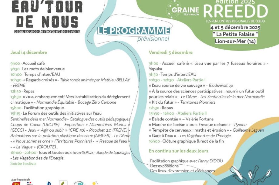 [Rencontres] Eau’tour de nous. L’eau, source de recits et de savoir, RREEDD Normandie 2025