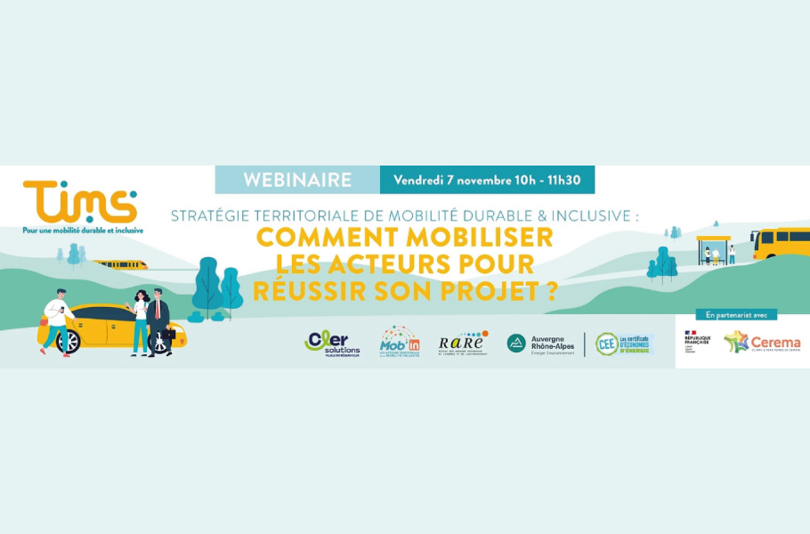 [Webinaire] Stratégie territoriale de mobilité durable et inclusive : mobiliser les acteurs pour réussir & pérenniser son projet
