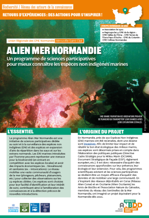 [Retours d’expériences] Alien Mer Normandie : un programme de sciences participatives pour mieux connaître les espèces non indigènes marines