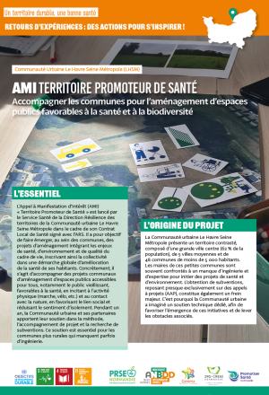 [Retours d&rsquo;expériences] AMI Territoire Promoteur de Santé : accompagner les communes pour l&rsquo;aménagement d&rsquo;espaces publics favorables à la santé et à la biodiversité