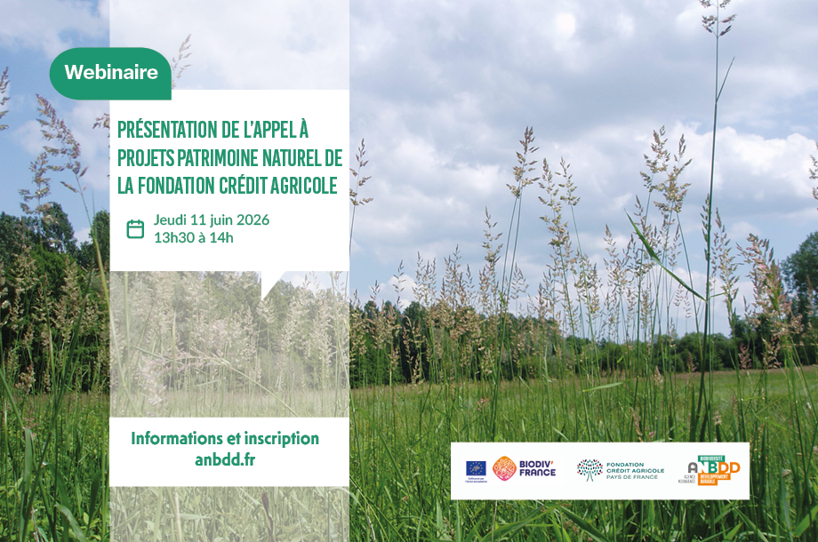 [Webinaire] Présentation de l&rsquo;appel à projets Patrimoine Naturel de la Fondation Crédit Agricole Pays de France