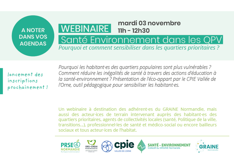[Webinaire] Santé-environnement dans les QPV